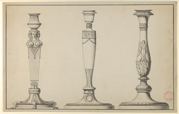 Three Designs for Candlesticks — Henri Auguste