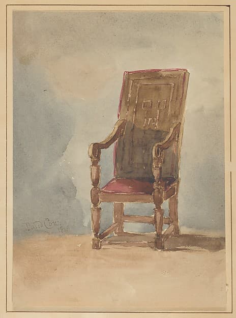 Study of an antique armchair — David Cox