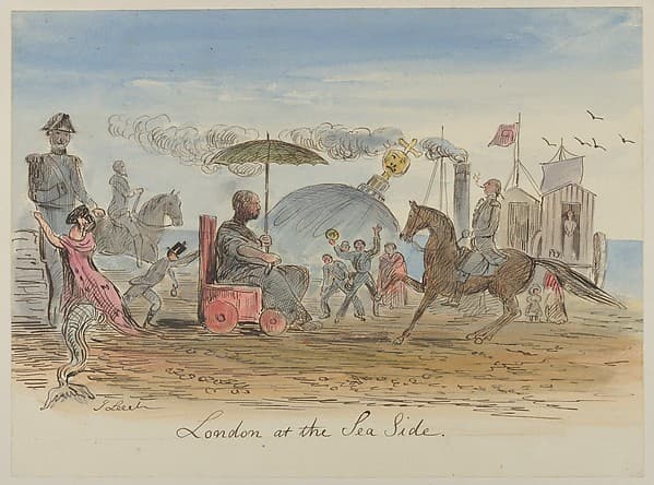 London at the Sea Side — John Leech