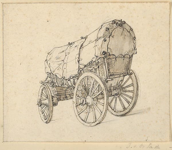 Study of a Covered Wagon — Isaac van Ostade