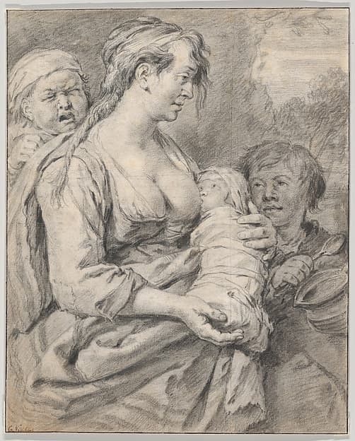 Roma Mother with Children — Cornelis Visscher