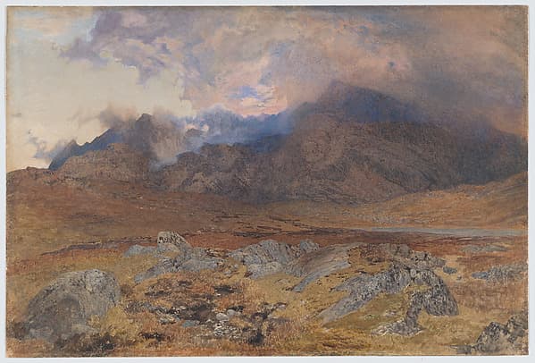 Snowdon, after an April Hailstorm [or Snowdon through Clearing Clouds] — Alfred William Hunt