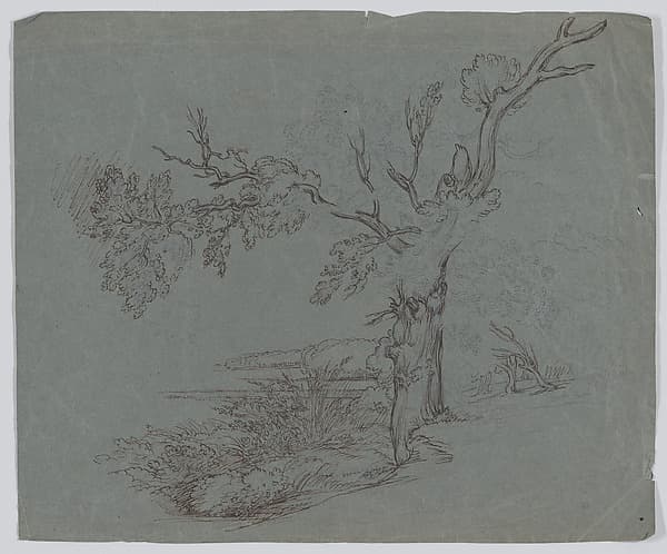 Landscape with a tree in the foreground — Raphael Lamar West