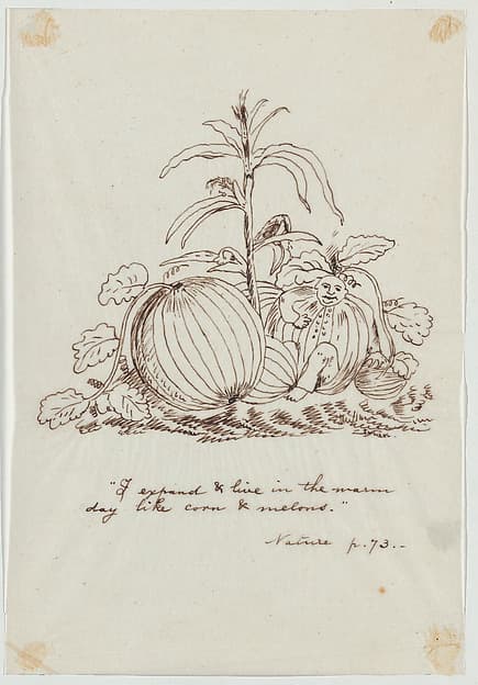 I Expand and Live in the Warm Day Like Corn and Melons (Illustration for Ralph Waldo Emerson's "Nature") — Christopher Pearse Cranch