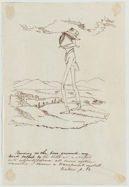 Standing on the Base Ground... I Become a Transparent Eyeball (Illustration for Ralph Waldo Emerson's "Nature") — Christopher Pearse Cranch