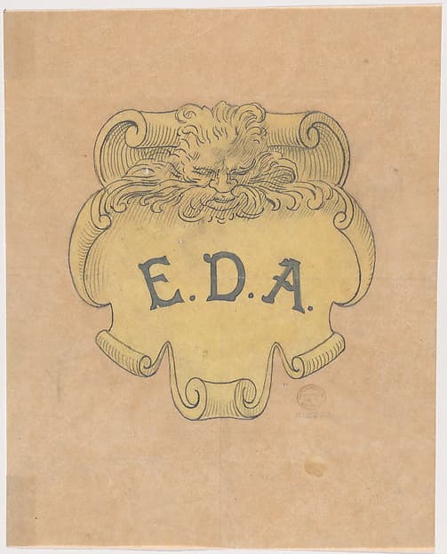 Study for a bronze name plate for Edward D. Adams — Alphonse Legros