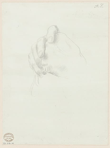 Study for the hands in the Portrait of Edward D. Adams — Alphonse Legros