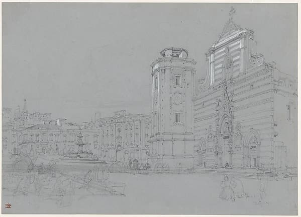 Piazza del Duomo, Messina, Sicily — William Leighton Leitch