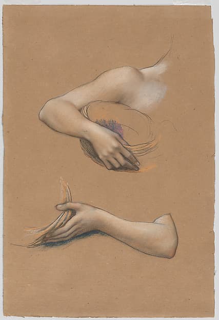 Study of Arms for "The Cadence of Autumn" — Evelyn De Morgan