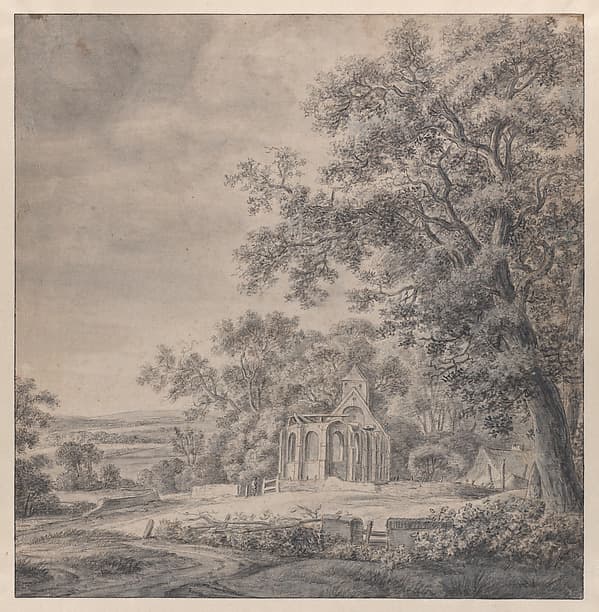 Landscape with the Ruins of the Church of Heelsum — Anthonie Waterloo