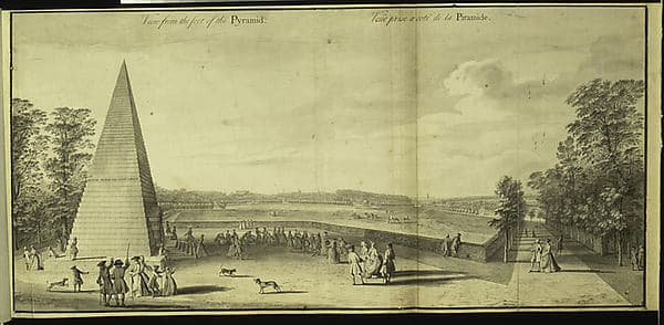 View from the foot of the Pyramid at Stowe, Buckinghamshire — Jacques Rigaud