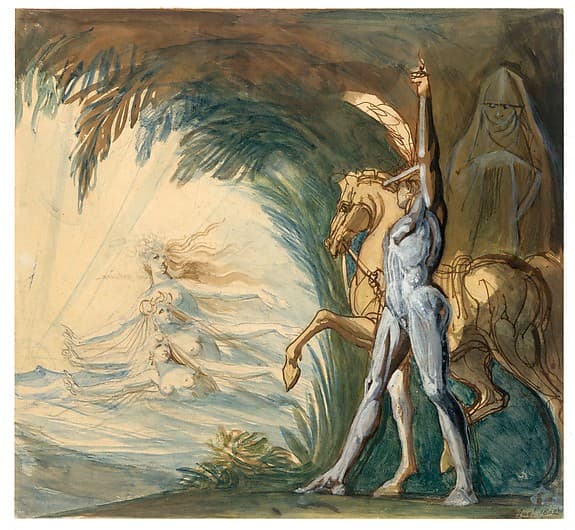 Hagen and the Nymphs of the Danube — Henry Fuseli