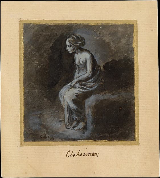 Seated Young Woman — Adam Elsheimer