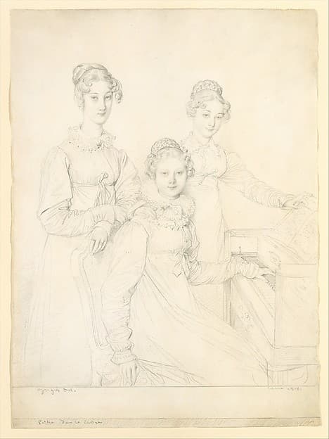 The Kaunitz Sisters (Leopoldine, Caroline, and Ferdinandine) — Jean Auguste Dominique Ingres