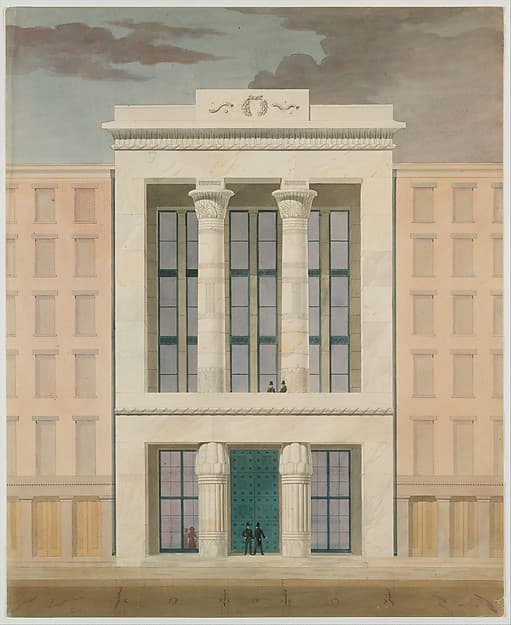American Institute, New York City (front elevation) — Alexander Jackson Davis