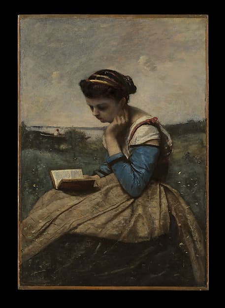 A Woman Reading — Camille Corot