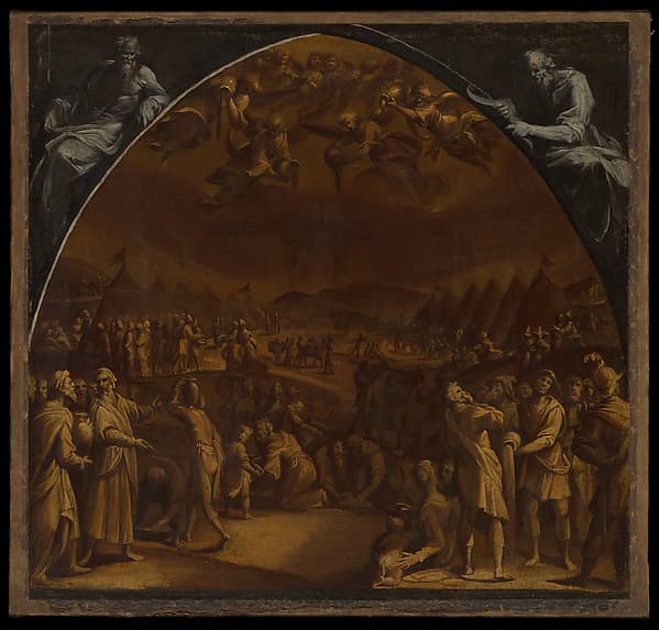 The Gathering of Manna — Aurelio Lomi