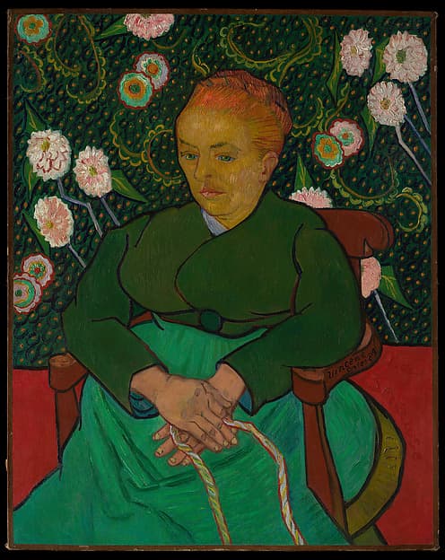 La Berceuse (Woman Rocking a Cradle; Augustine-Alix Pellicot Roulin, 1851–1930) — Vincent van Gogh