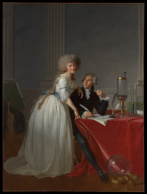 Antoine Laurent Lavoisier (1743–1794) and Marie Anne Lavoisier (Marie Anne Pierrette Paulze, 1758–1836) — Jacques Louis David