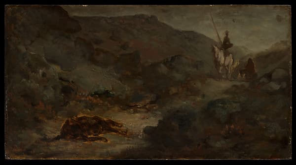Don Quixote and the Dead Mule — Honoré Daumier