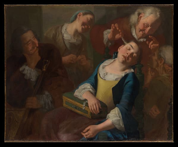 Teasing a Sleeping Girl — Gaspare Traversi
