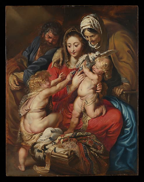 The Holy Family with Saint Elizabeth, Saint John, and a Dove — Peter Paul Rubens