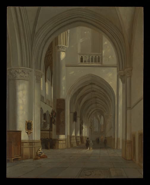 Interior of the Sint-Bavokerk, Haarlem — Job Adriaensz Berckheyde