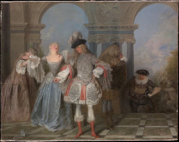The French Comedians — Antoine Watteau