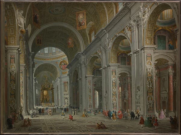 Interior of Saint Peter's, Rome — Giovanni Paolo Panini