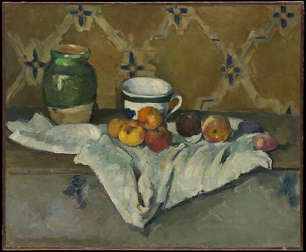 Still Life with Jar, Cup, and Apples — Paul Cézanne