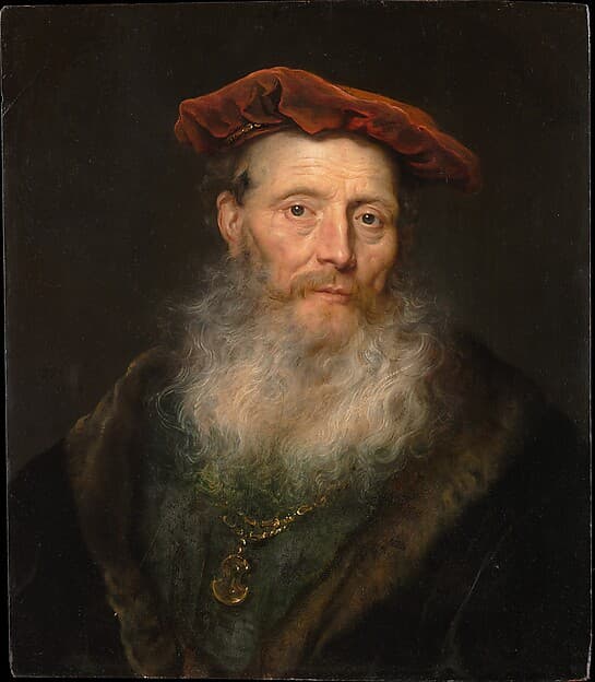 Bearded Man with a Velvet Cap — Govert Flinck