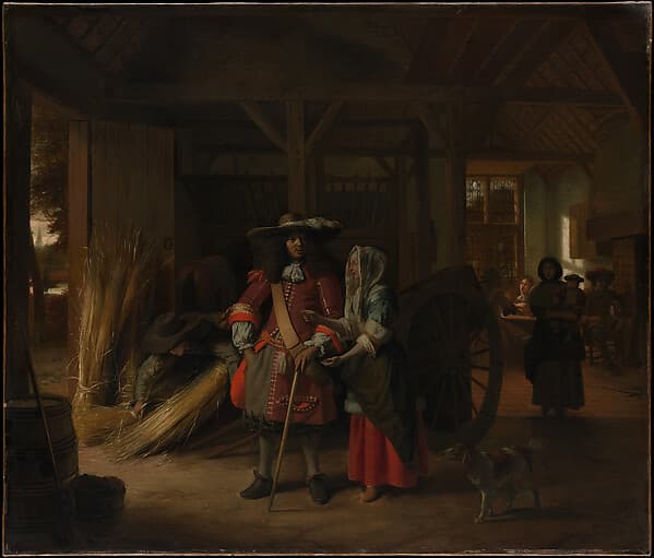 Paying the Hostess — Pieter de Hooch