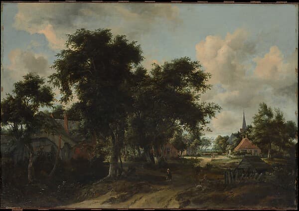 Entrance to a Village — Meyndert Hobbema