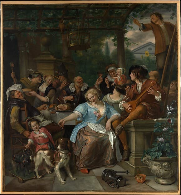 Merry Company on a Terrace — Jan Steen