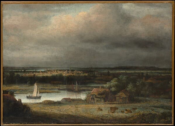Wide River Landscape — Philips Koninck