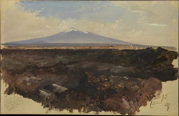 Catania and Mount Etna — Edward Lear