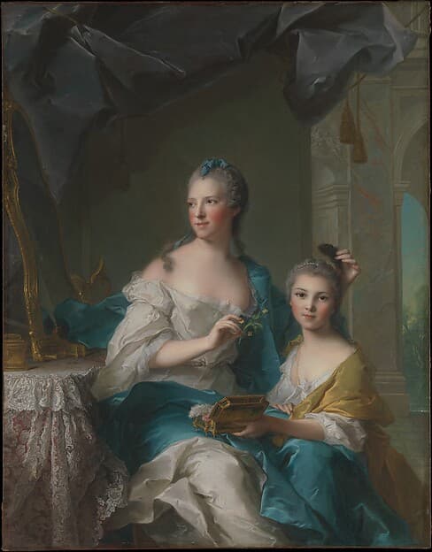 Madame Marsollier and Her Daughter — Jean Marc Nattier