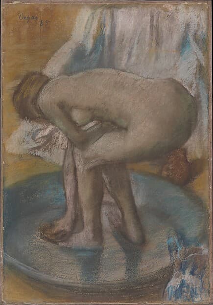 Woman Bathing in a Shallow Tub — Edgar Degas