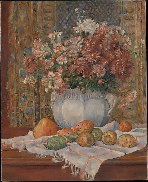 Still Life with Flowers and Prickly Pears — Auguste Renoir