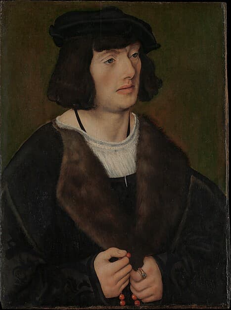 Portrait of a Man with a Rosary — Lucas Cranach the Elder