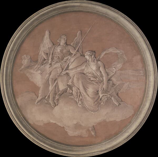 Allegorical Figures Representing Virtue and Abundance — Giovanni Battista Tiepolo
