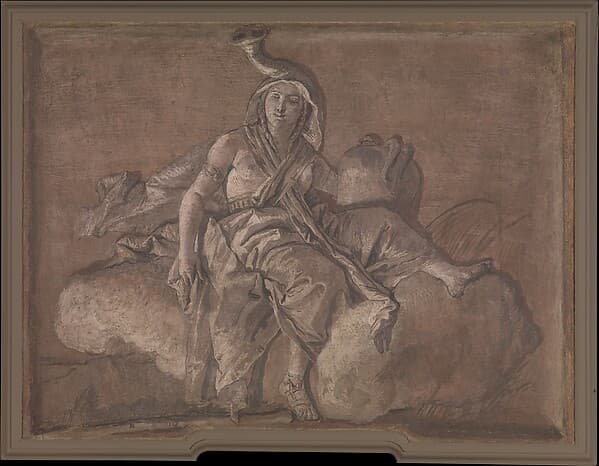 Allegorical Figure Representing Africa — Giovanni Domenico Tiepolo