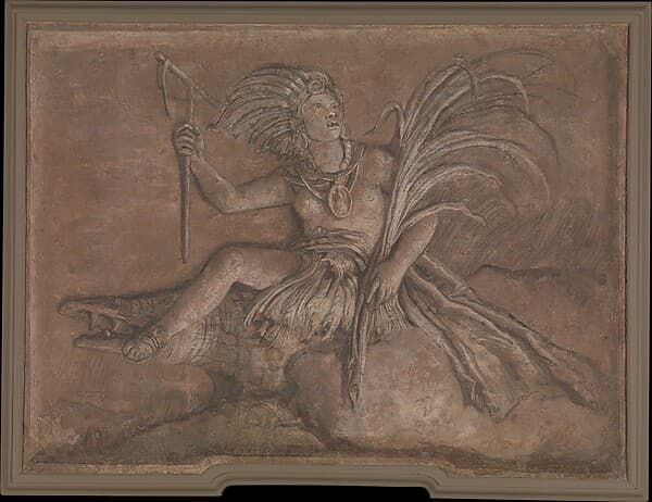 Allegorical Figure Representing America — Giovanni Domenico Tiepolo