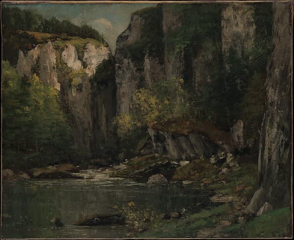 River and Rocks — Gustave Courbet