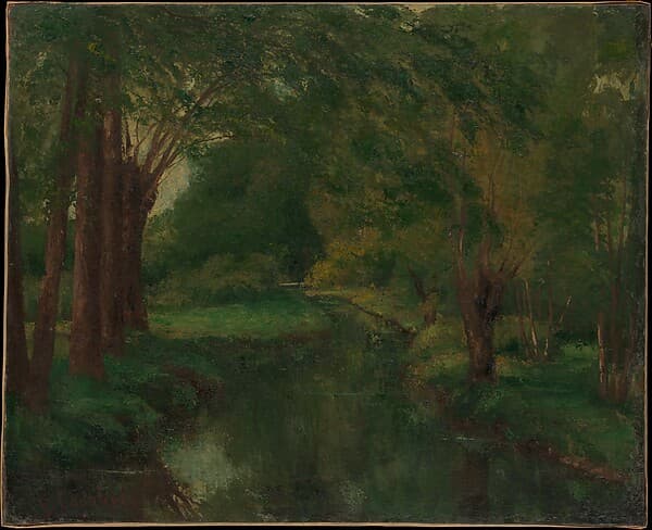 A Brook in a Clearing (possibly "Brook, Valley of Fontcouverte; Study") — Gustave Courbet