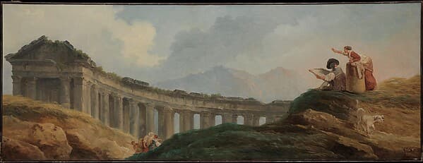 A Colonnade in Ruins — Hubert Robert