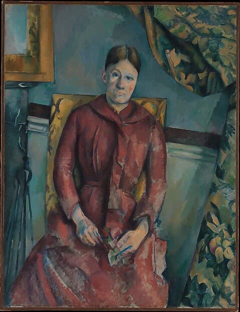 Madame Cézanne (Hortense Fiquet, 1850–1922) in a Red Dress — Paul Cézanne
