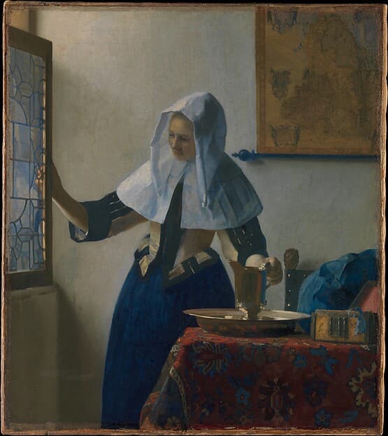 Young Woman with a Water Pitcher — Johannes Vermeer