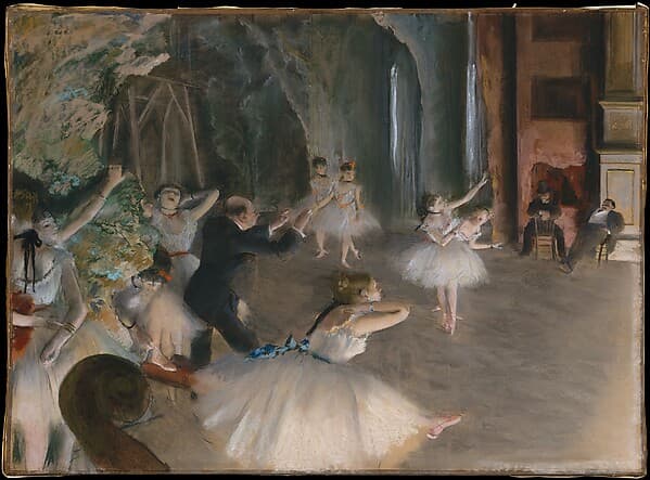 The Rehearsal Onstage — Edgar Degas