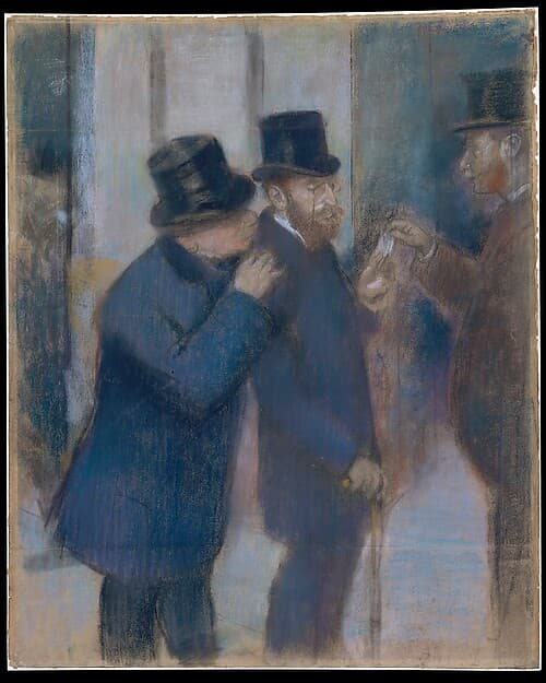 Portraits at the Stock Exchange — Edgar Degas